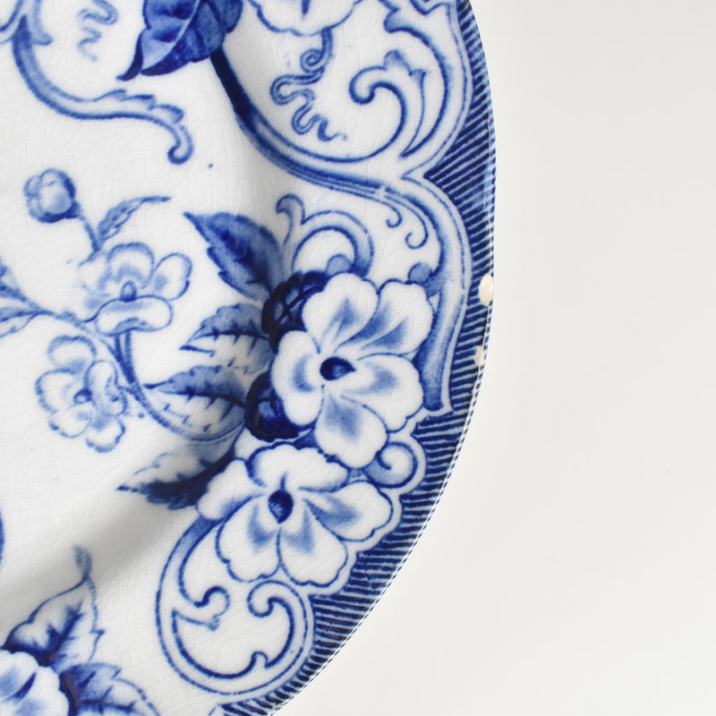 Antique plate, Creil et Montereau, Flora D