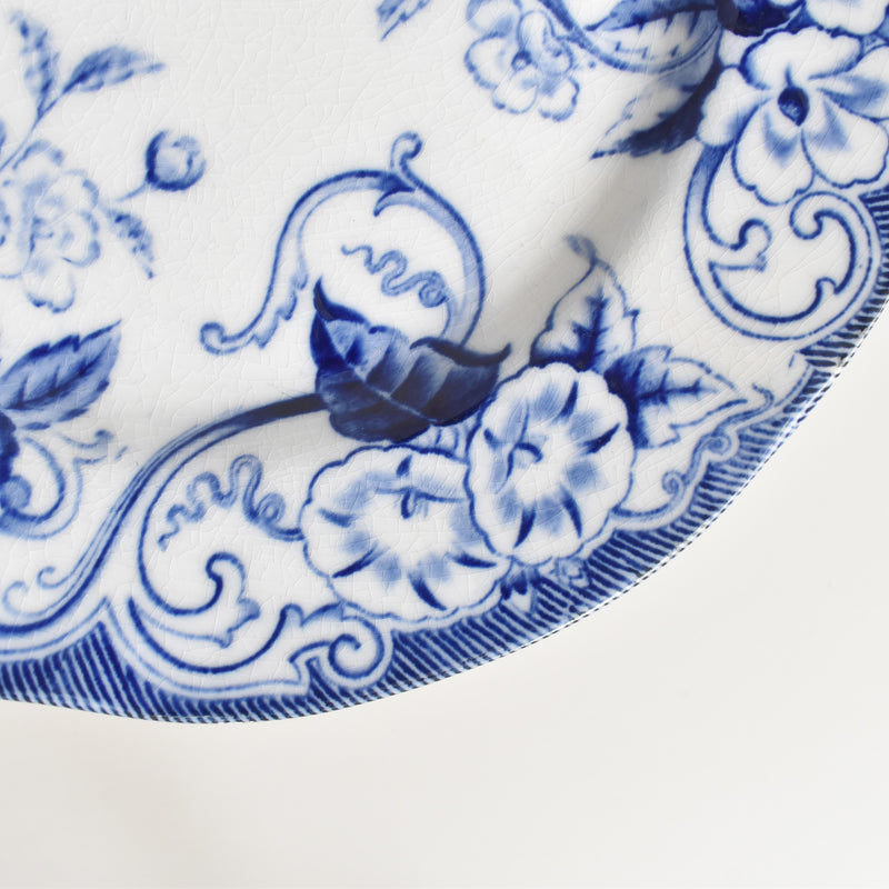 Antique plate, Creil et Montereau, Flora D