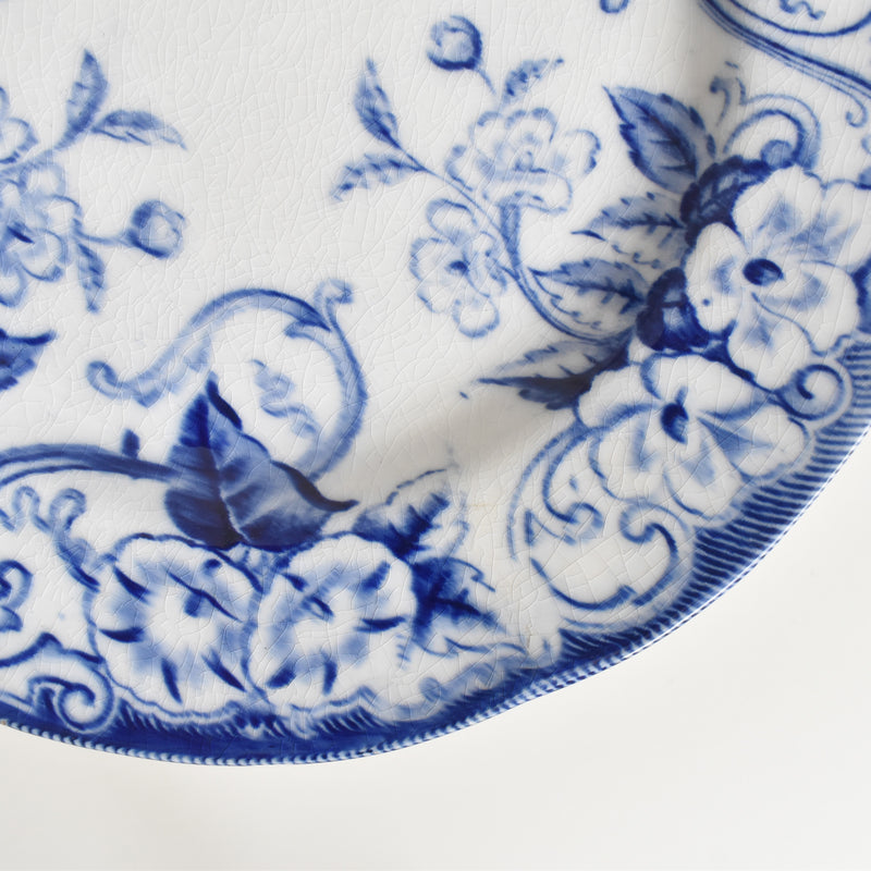 Antique plate, Creil et Montereau, Flora D