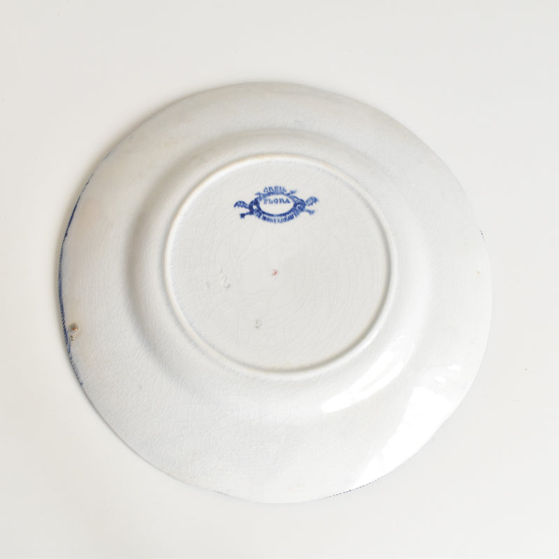 Antique plate, Creil et Montereau, Flora D