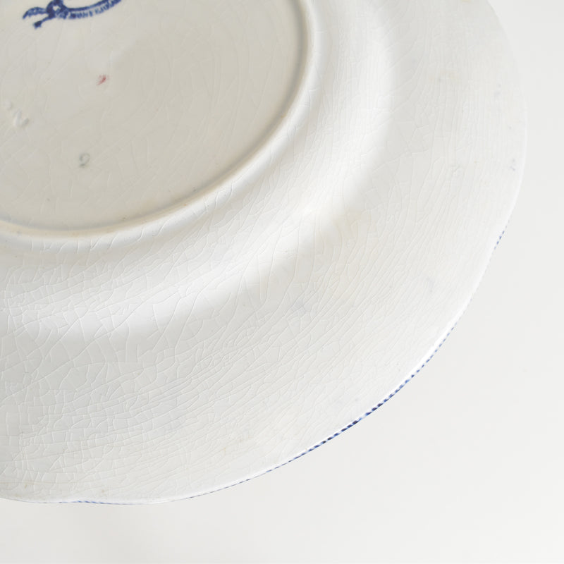 Antique plate, Creil et Montereau, Flora D
