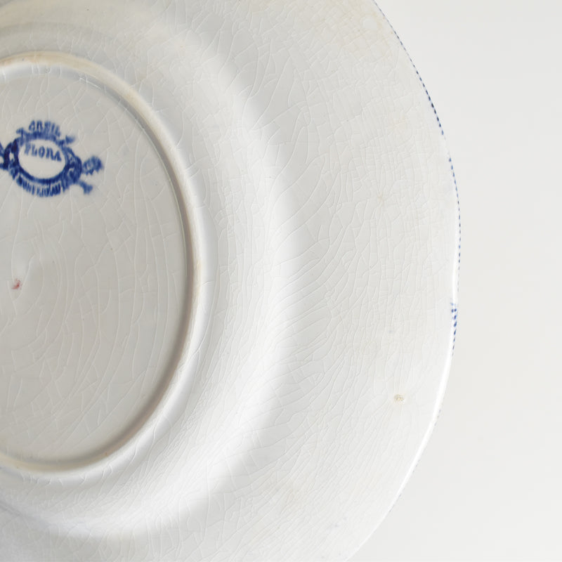 Antique plate, Creil et Montereau, Flora D