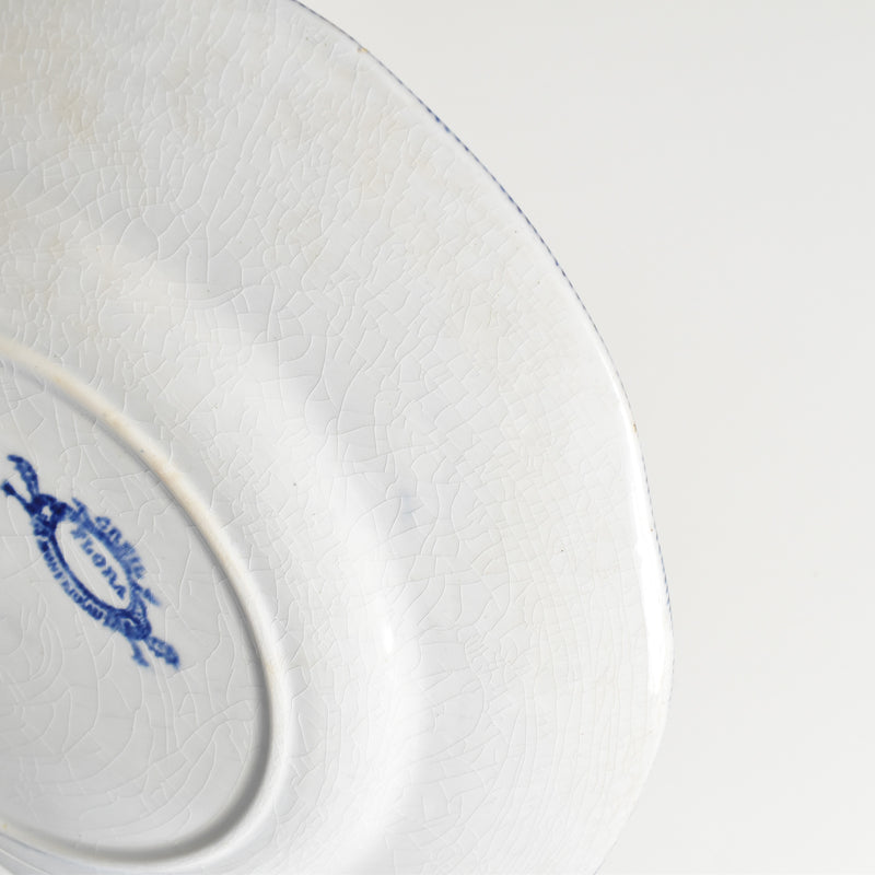 Antique plate, Creil et Montereau, Flora D