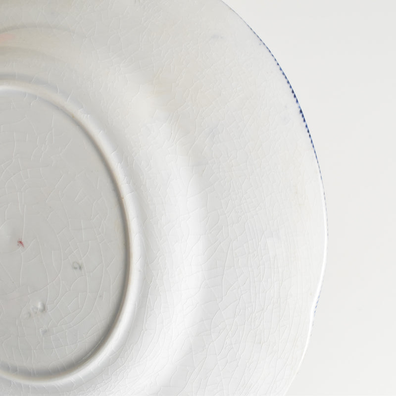 Antique plate, Creil et Montereau, Flora D