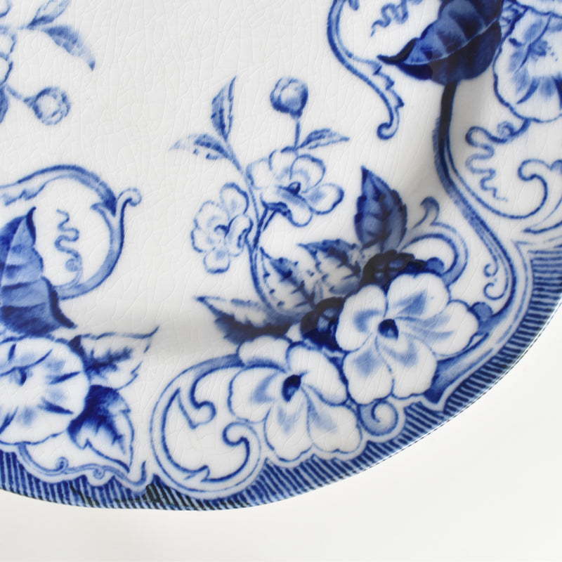 Antique plate, Creil-Montereau, Flora E