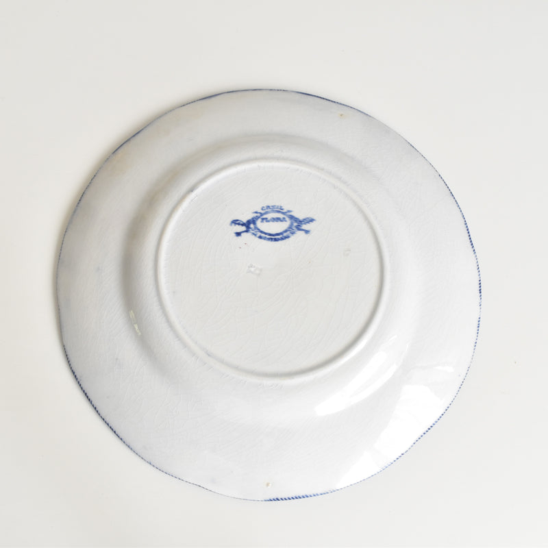 Antique plate, Creil-Montereau, Flora E