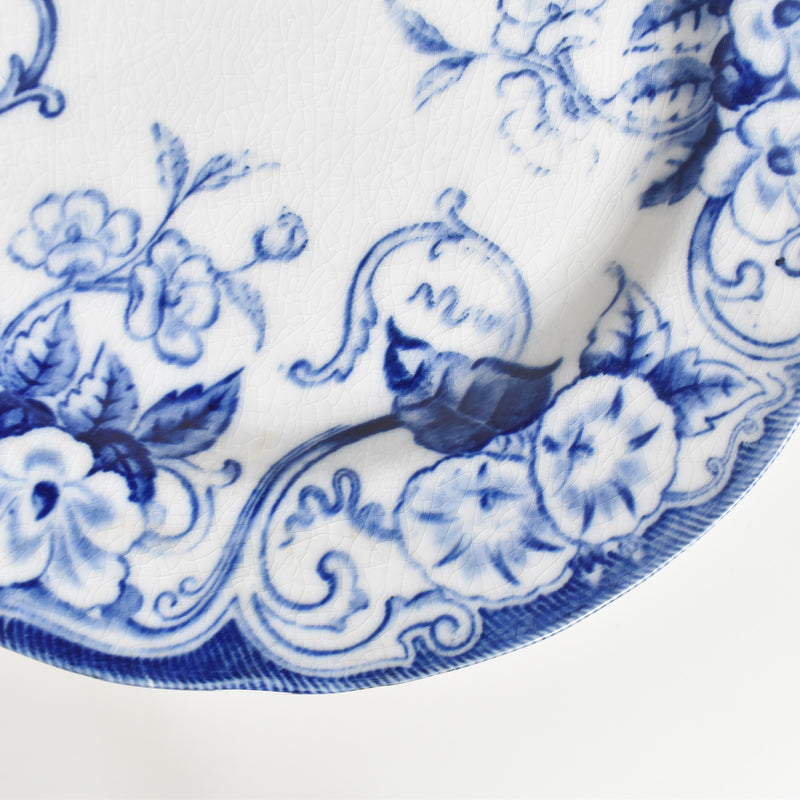 Antique plate, Creil-Montereau, Flora E