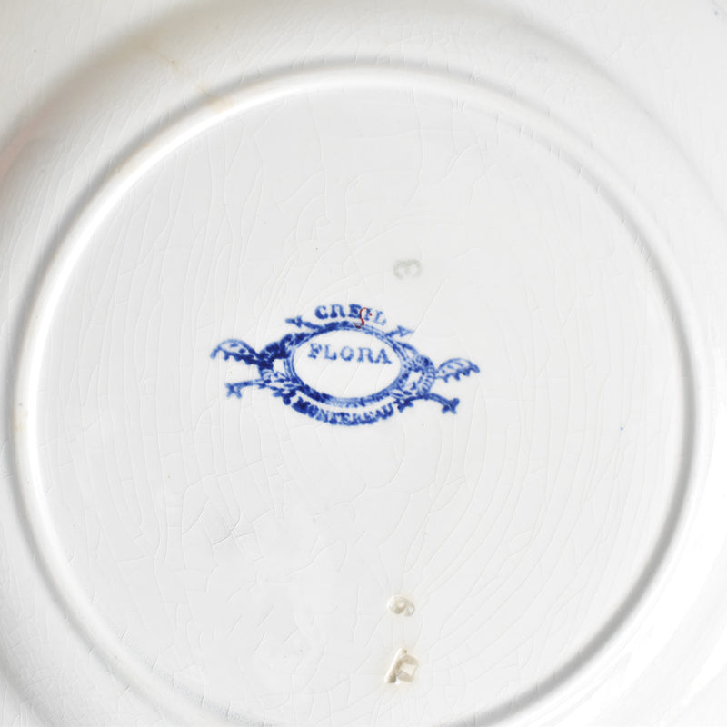 Antique Plate, Creil-Montereau, Flora F