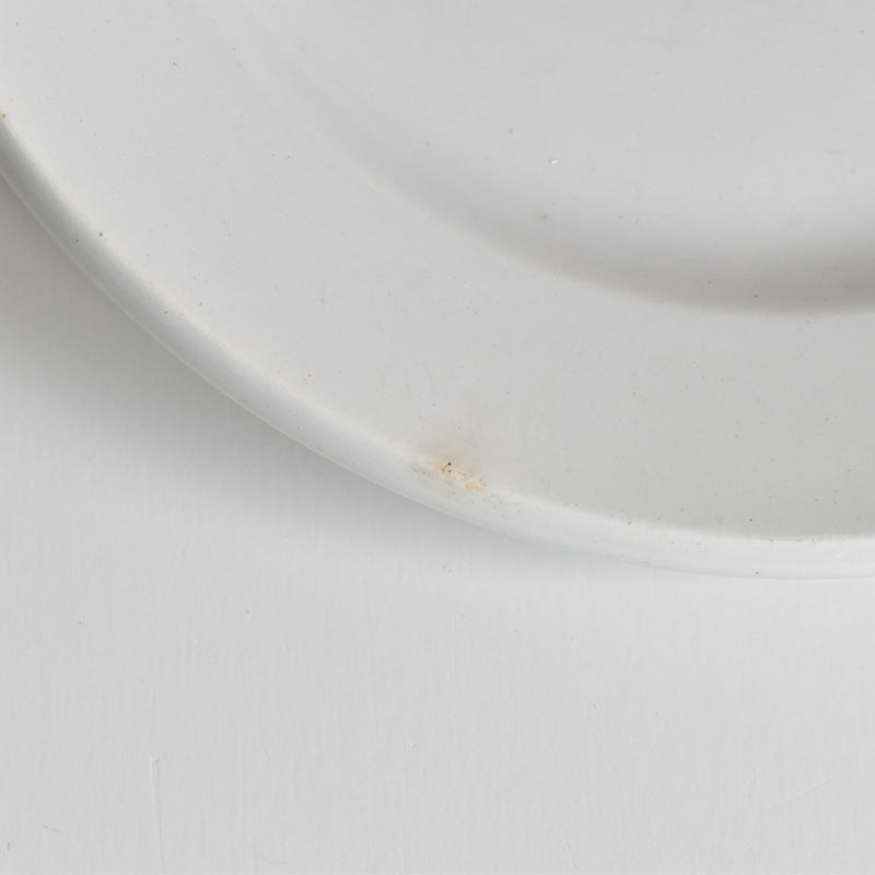 Antique Plate, Creil et Montereau, White, Epaisse A