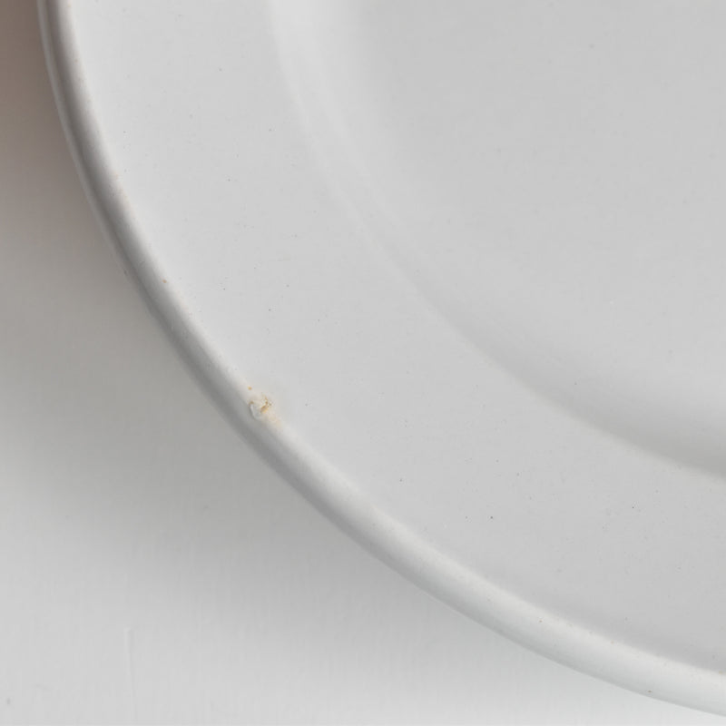 Antique Plate, Creil et Montereau, White, Epaisse A