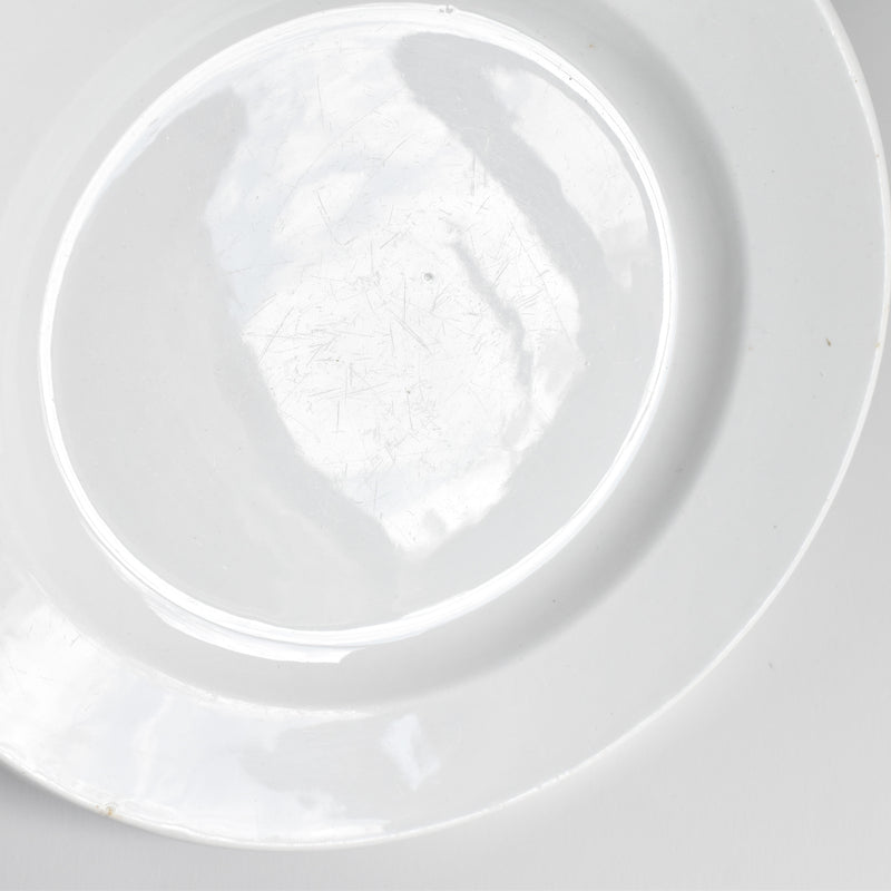 Antique Plate, Creil et Montereau, White, Epaisse A