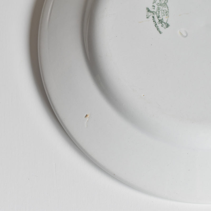 Antique Plate, Creil et Montereau, White, Epaisse A