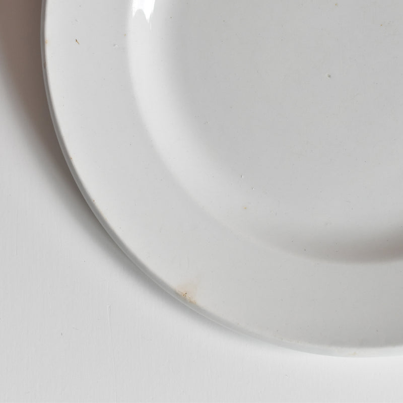 Antique Plate, Creil et Montereau, White, Epaisse A