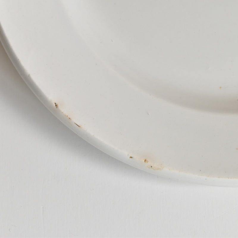 Antique plate, Creil-Montereau, white, Epaisse B