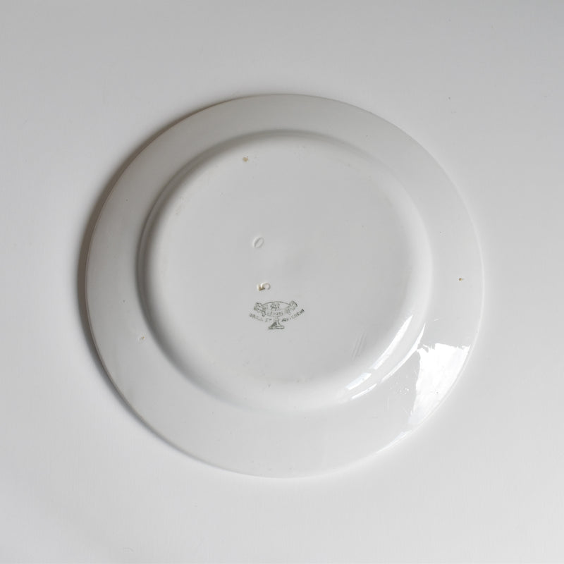 Antique plate, Creil-Montereau, white, Epaisse B