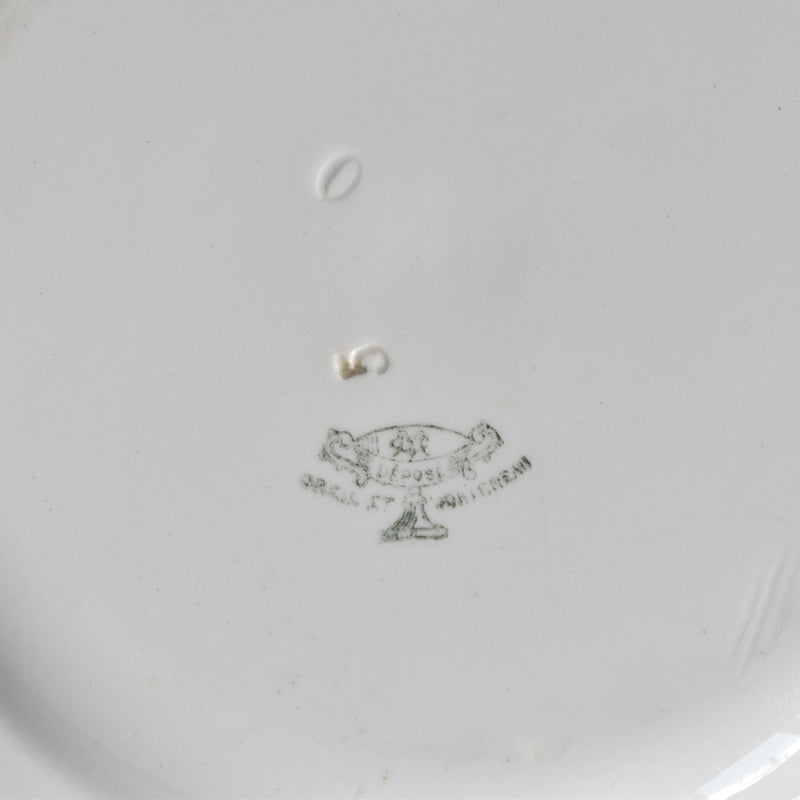Antique plate, Creil-Montereau, white, Epaisse B