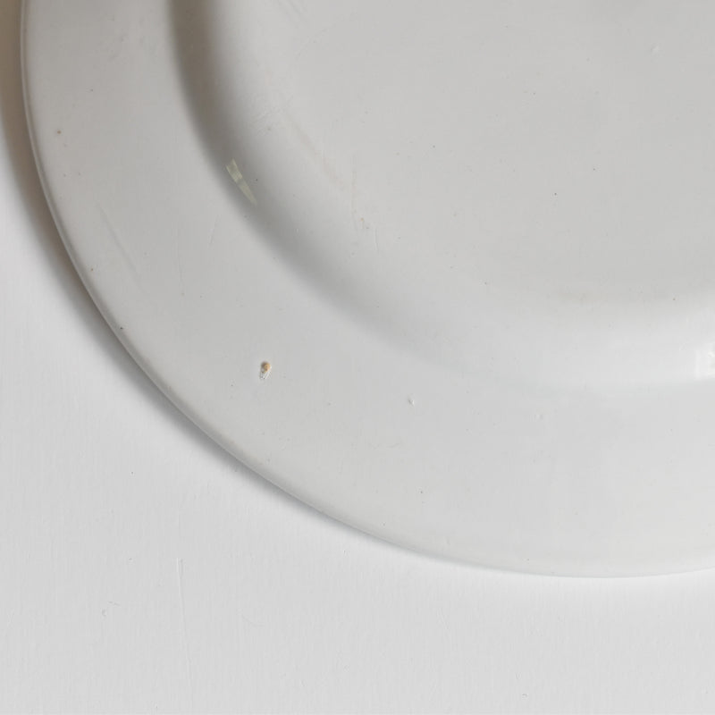 Antique plate, Creil-Montereau, white, Epaisse B