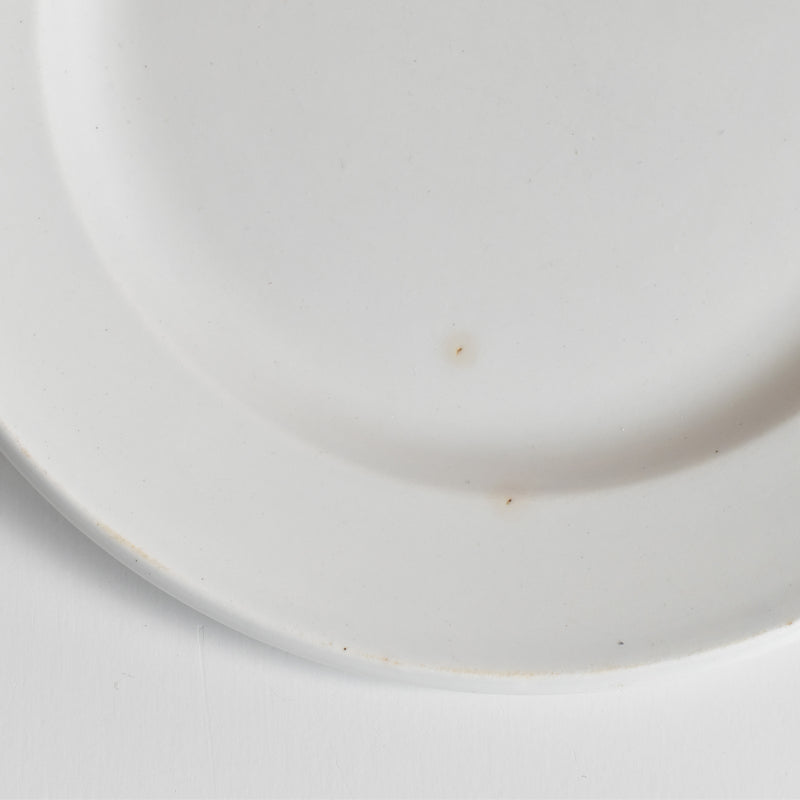 Antique plate, Creil-Montereau, white, Epaisse B