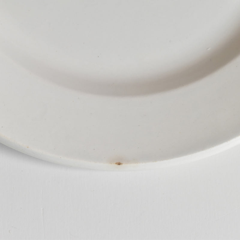 Antique plate, Creil-Montereau, white, Epaisse B