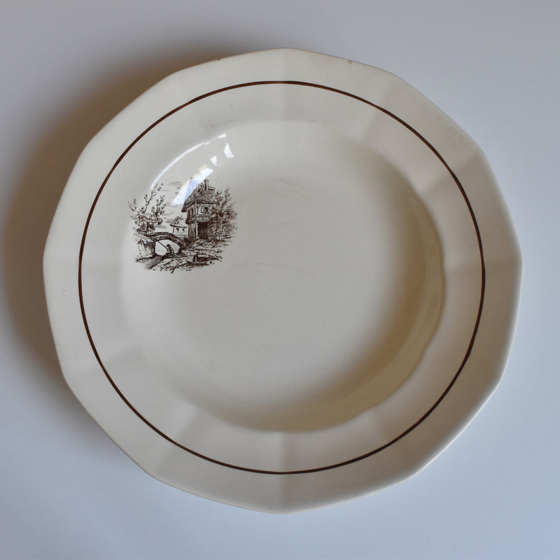Vintage Deep Plate Digoin & Sarreguemines Calvados B