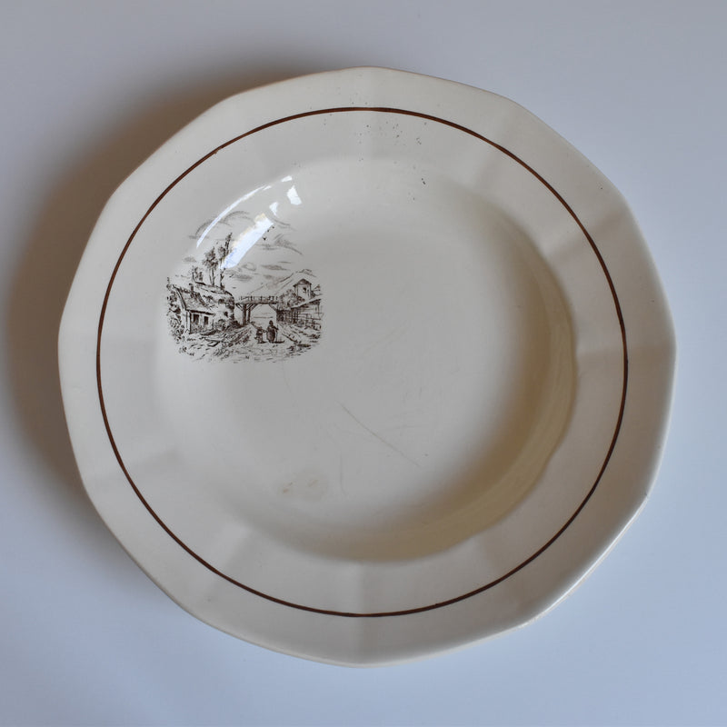 Vintage Deep Plate Digoin & Sarreguemines Calvados C