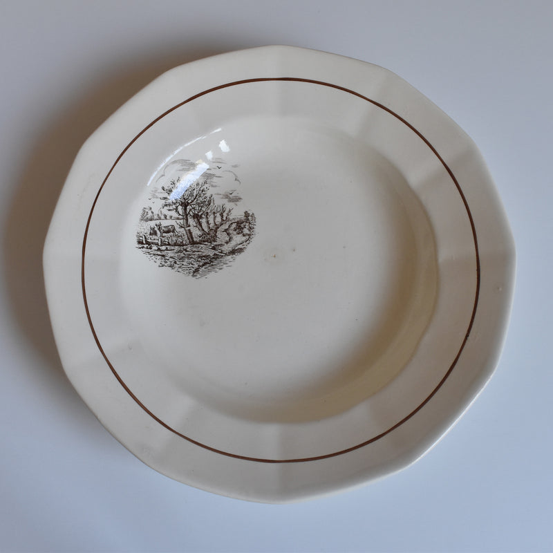 Vintage Deep Plate Digoin & Sarreguemines Calvados D