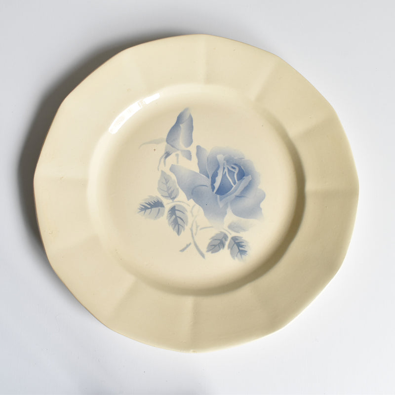 Vintage Plate Digoin & Sarreguemines Rose Bleue C