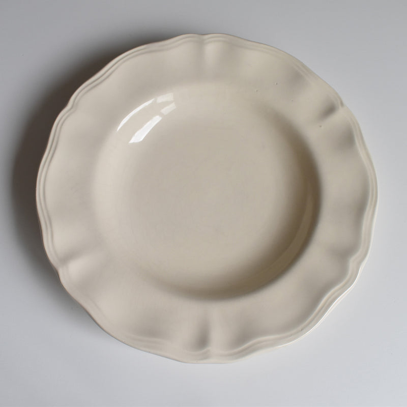 Vintage Deep Plate, Flower Rim I