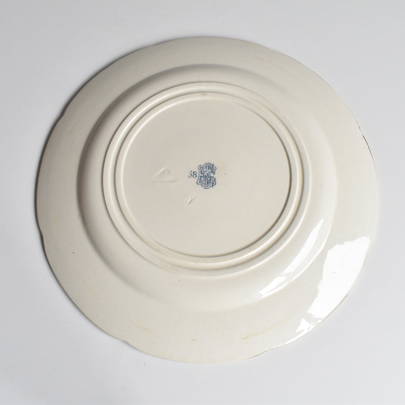 Antique Plate Gien Service Persan