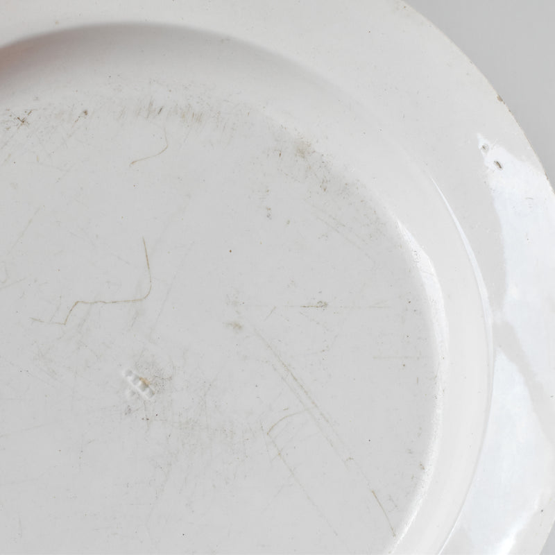 Antique Decorative Plate, Gien, N126 "Chateau de Dominus" A