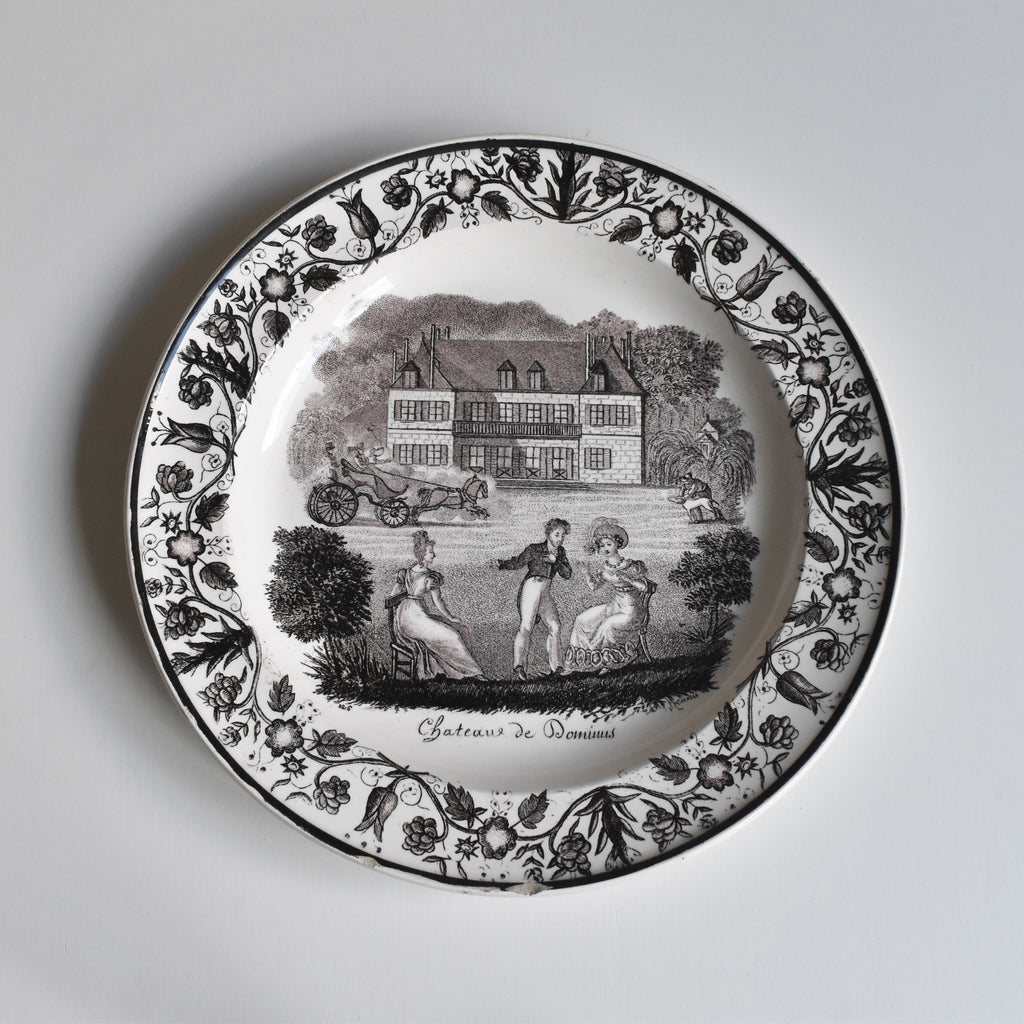 antique-plate-gien-chateau-