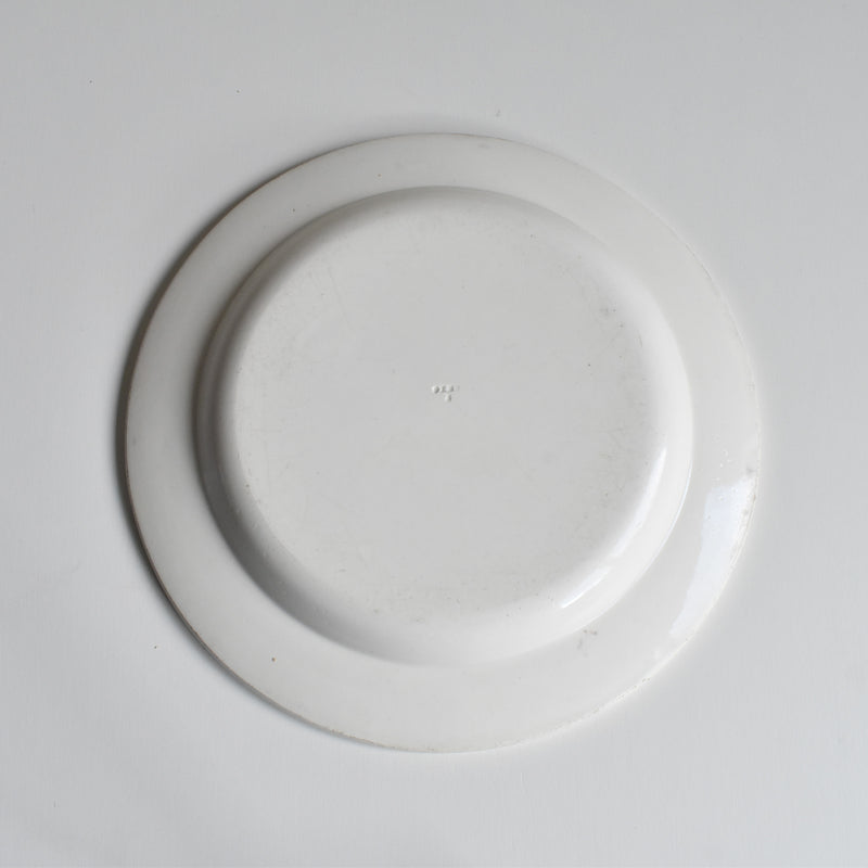 Antique Plate, Decorative Plate, Gien N122 "Moulin de Poilly"