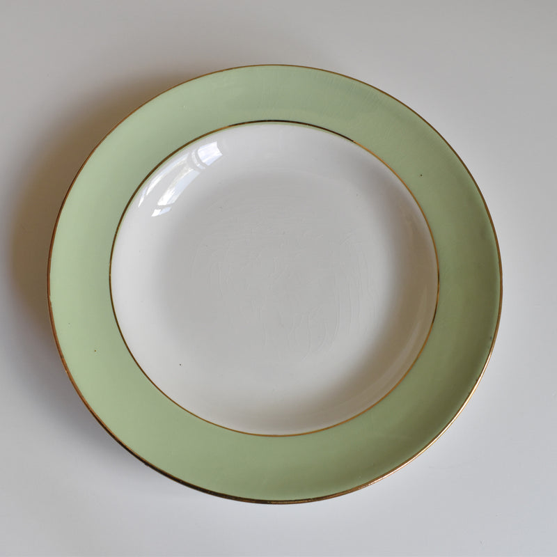 Vintage Deep Plate Lamandinoise Pastel Green A