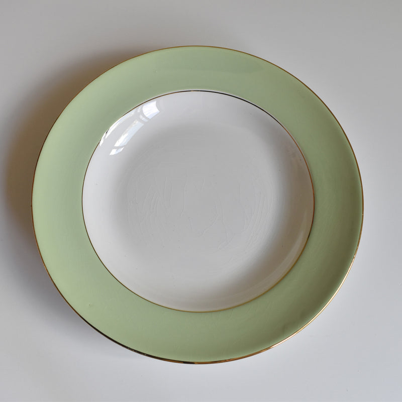 Vintage Deep Plate, Lamandinoise, Pastel Green B