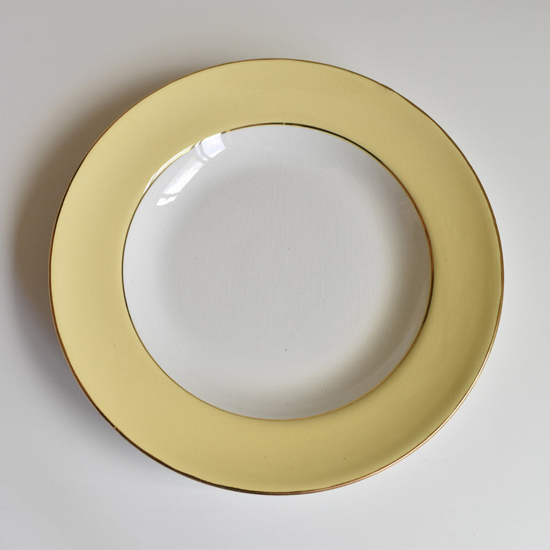 Vintage Deep Plate, Lamandinoise, Pastel Jaune A