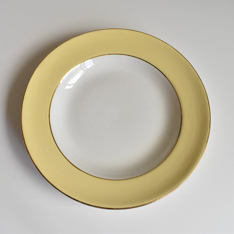 Vintage Deep Dish La Mandinorise Pastel Yellow B