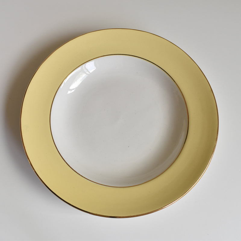 Vintage Deep Plate, Lamandinoise, Pastel Jaune C