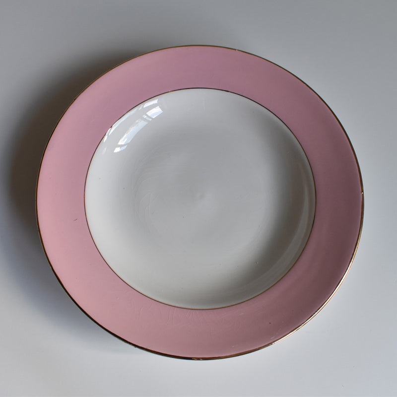Vintage Deep Plate, L'Amandinoise, Pastel Rose A
