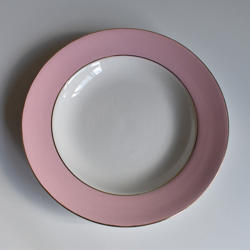 Vintage Deep Plate Lamandinoise Pastel Rose B