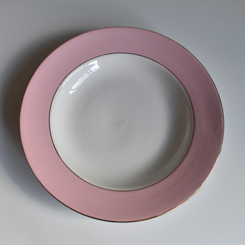 Vintage Deep Plate Lamandinoise Pastel Rose C