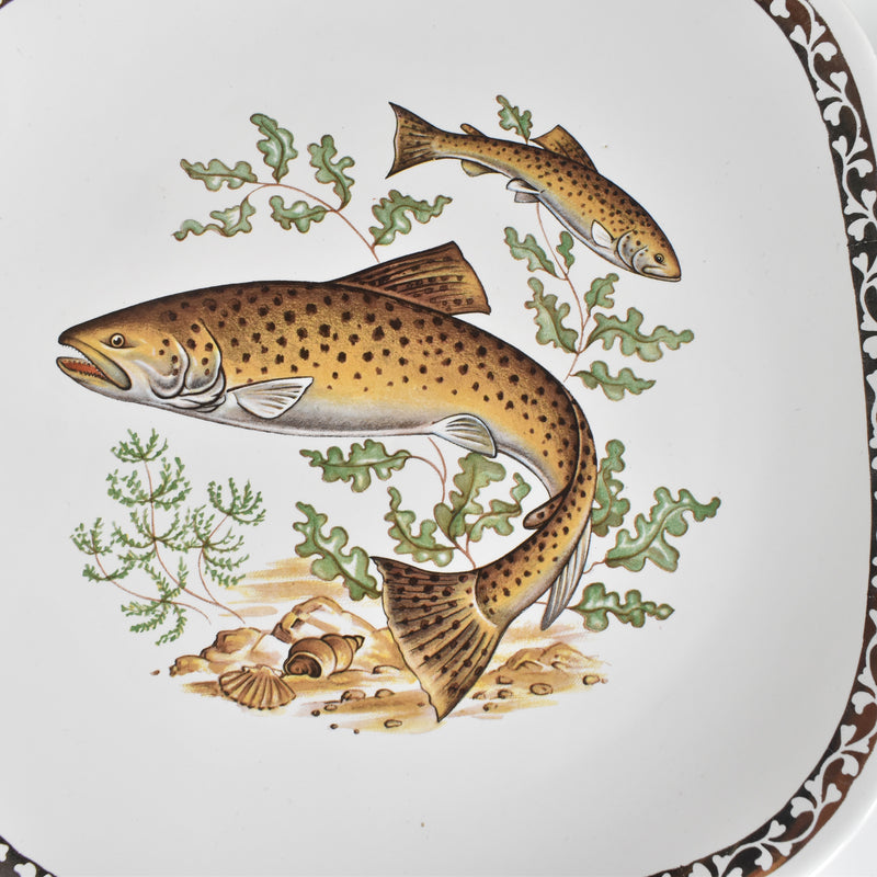 Vintage Plate Longchamp Poisson Truite (Trout)