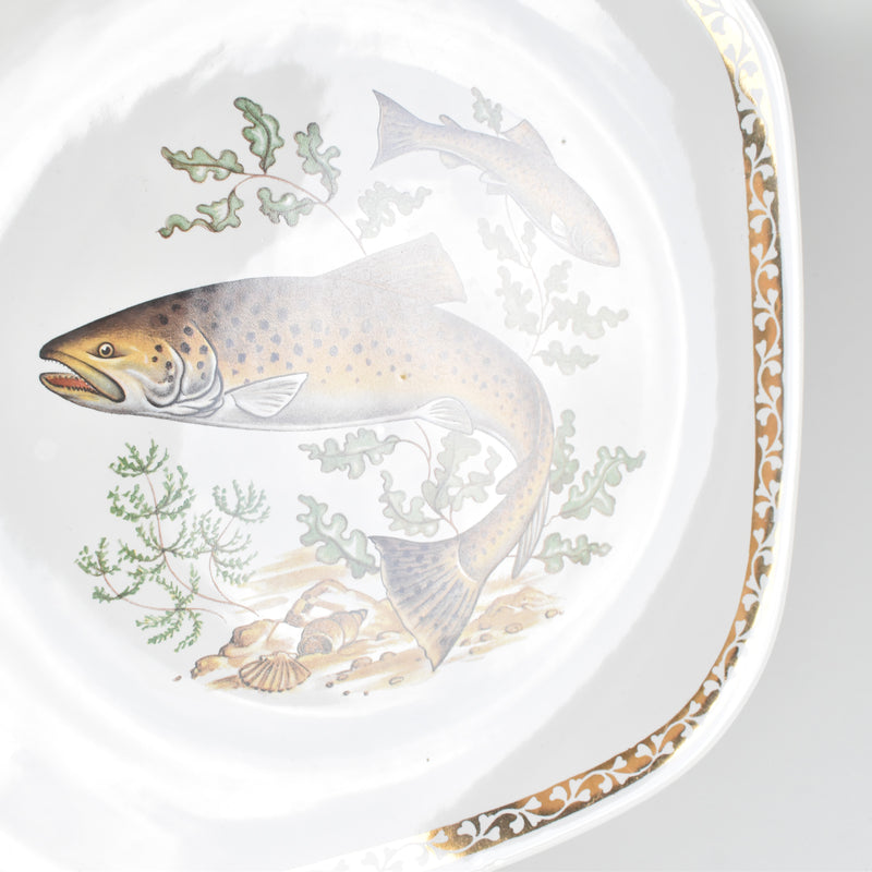 Vintage Plate Longchamp Poisson Truite (Trout)