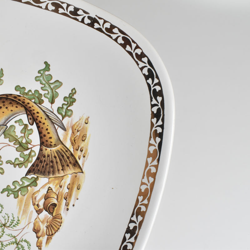 Vintage Plate Longchamp Poisson Truite (Trout)