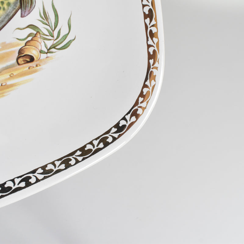 Vintage Plate Longchamp Poisson Truite Arc-en-ciel (Rainbow Trout)