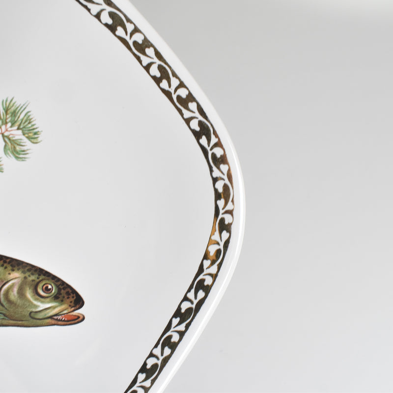 Vintage Plate Longchamp Poisson Truite Arc-en-ciel (Rainbow Trout)