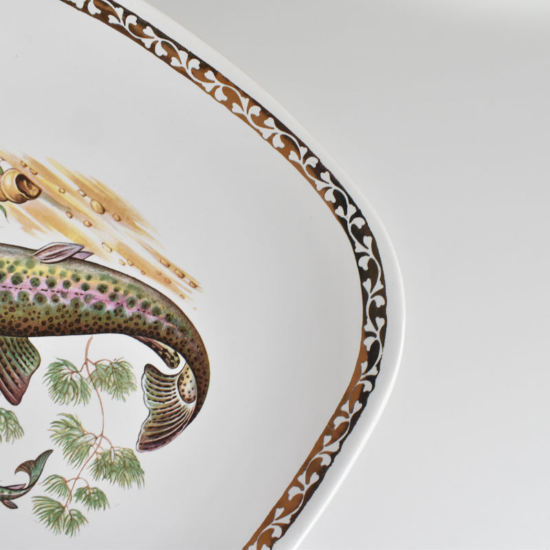 Vintage Plate Longchamp Poisson Truite Arc-en-ciel (Rainbow Trout)