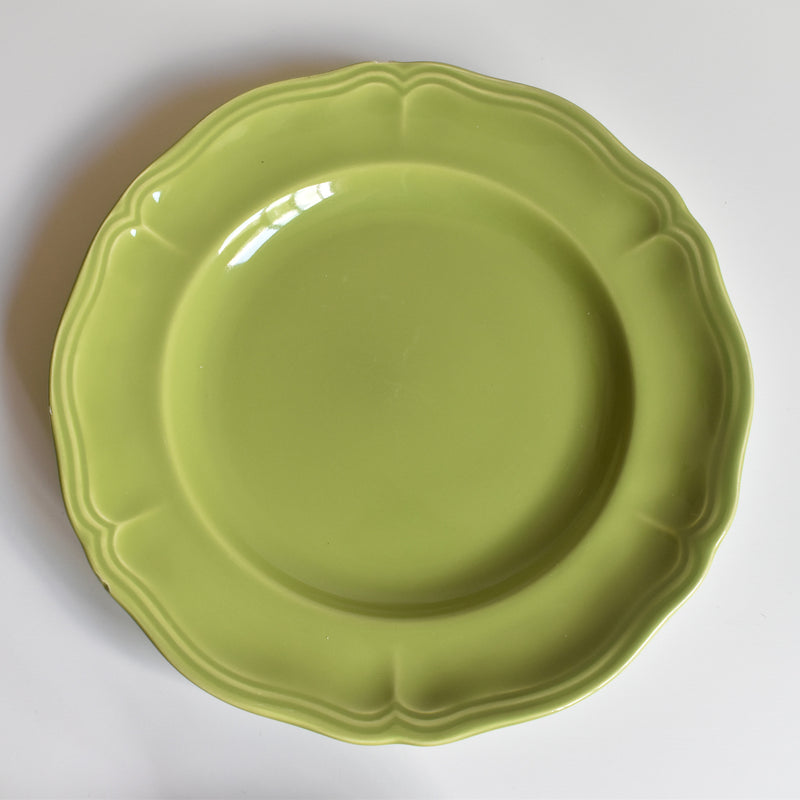 Vintage Plate Longchamp Petal Rim Green C