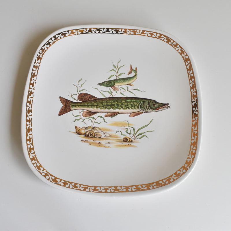 ヴィンテージプレート ロンシャン Poisson Brochet (カワマス）