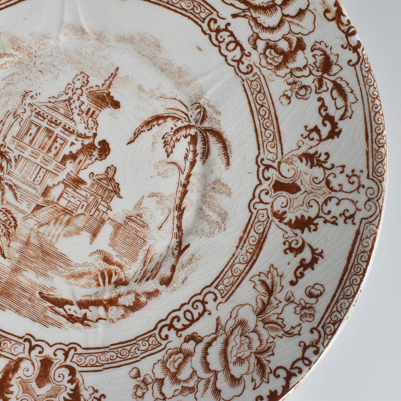 Antique Dessert Plate - Longwy Cyrrus