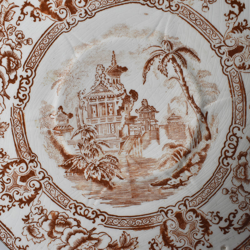 Antique Dessert Plate - Longwy Cyrrus